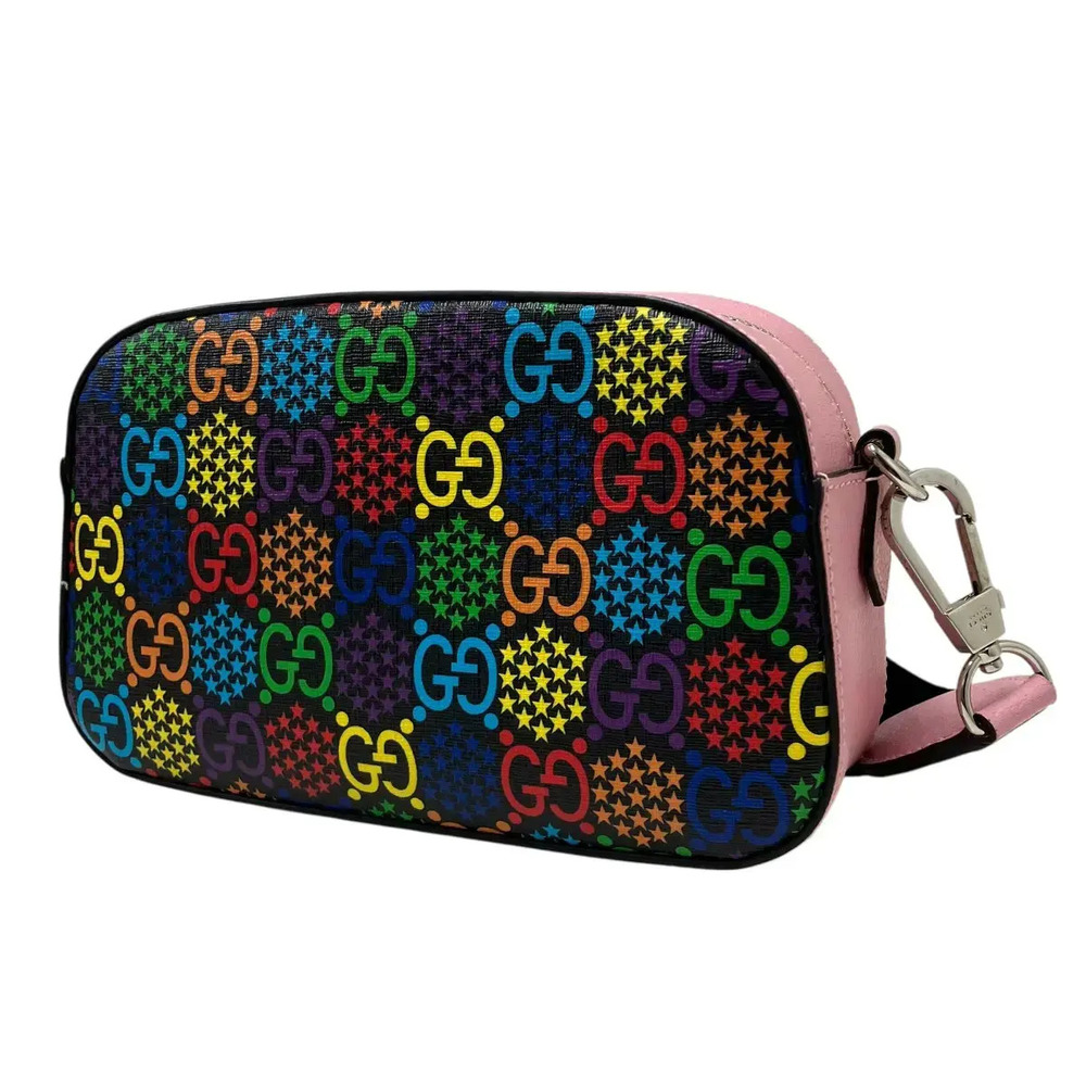 Gucci Multicolor Shoulder Bag Leather Black